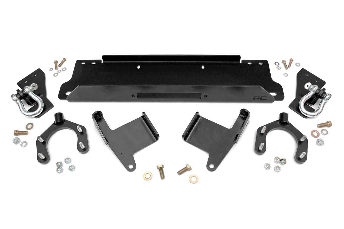 Winch Mount Plate Factory Bmpr D-Rings Jeep Wrangler JK/Wrangler Unlimited (07-18) Rough Country
