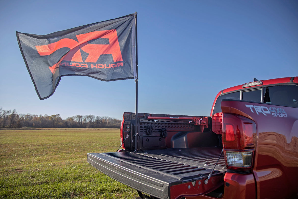 Flag Pole Holder Bed Rail w/ Flag Rough Country