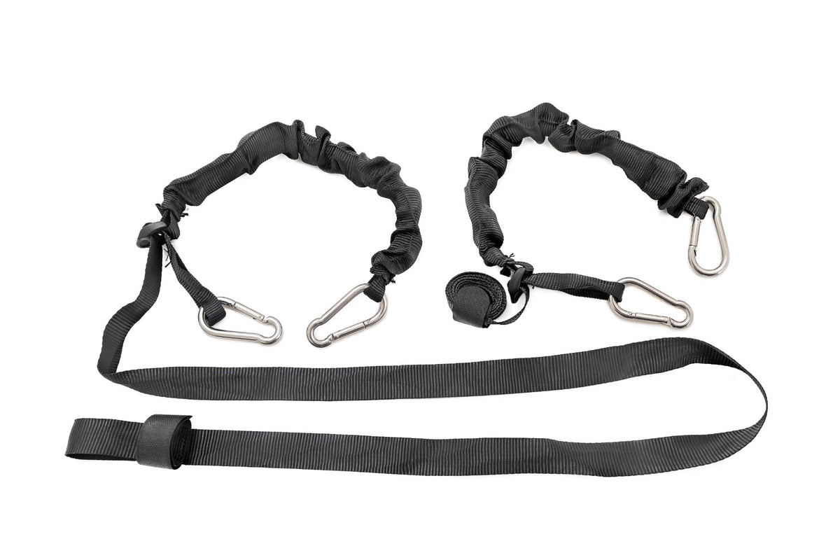 Elastic Straps Carabiner Ends 1 Inch X 6 Foot Pair Rough Country