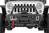 Jeep Front Stubby LED Winch Bumper w/Hoop Black Series JK, JL, Gladiator JT Rough Country