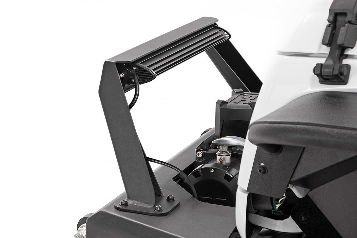 Jeep Front Stubby LED Winch Bumper w/Hoop Black Series JK, JL, Gladiator JT Rough Country