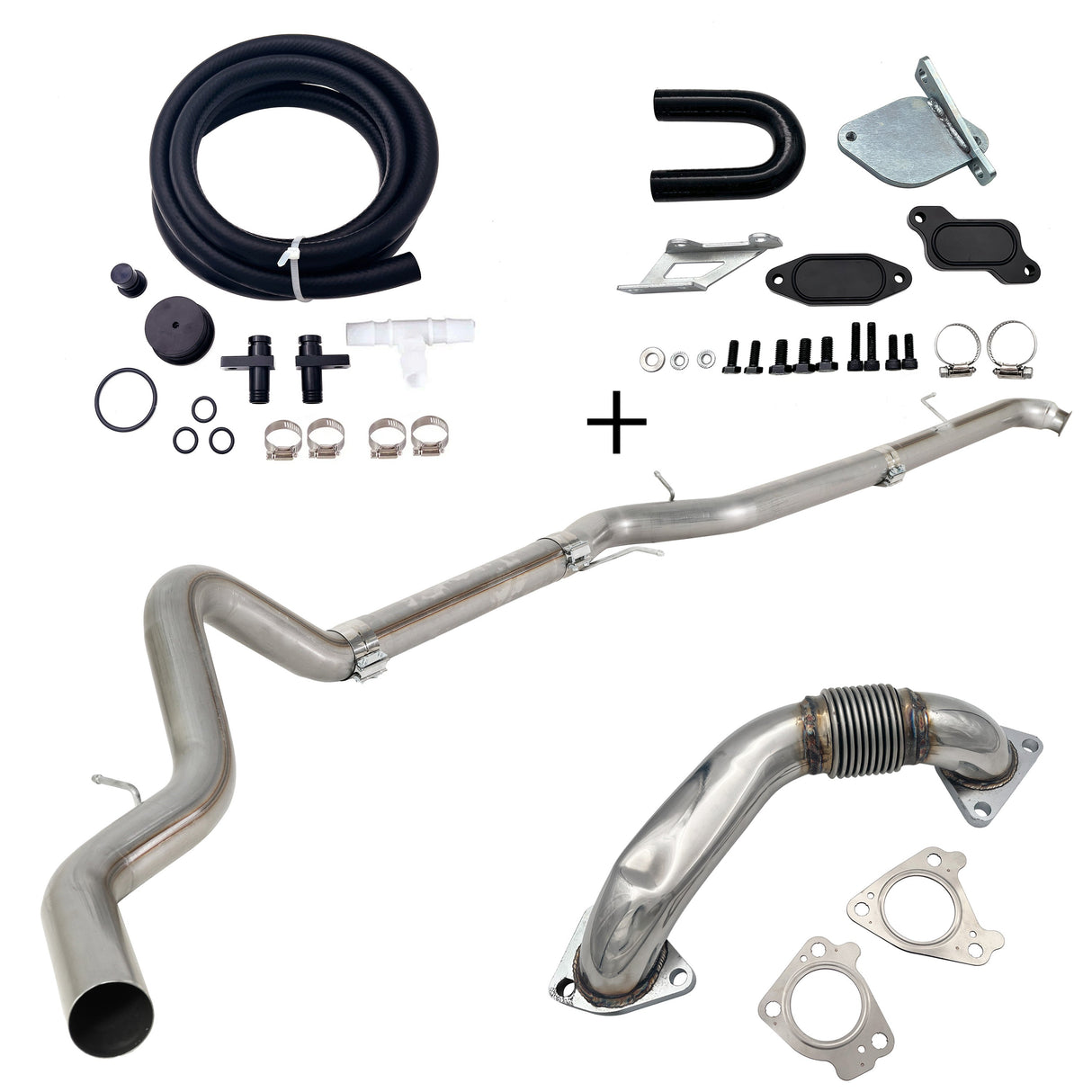 TruckTok 2007.5-2010 6.6L Duramax LMM 4"/5"  Dp-back DPF pipe & EGR delete kit TruckTok