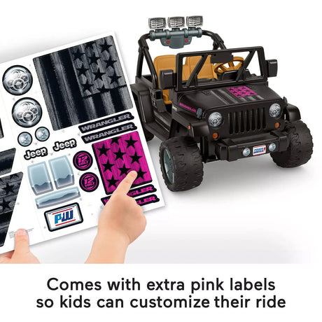 12-Volt Ride-On Jeep Wrangler with 2 Speed Options: Reaching Up to 5 mph