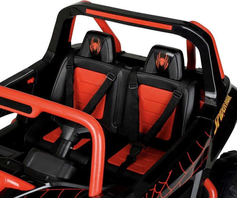 12-Volt Spiderman UTV Ride-On with Real Doors and Two Seats - Brand New!