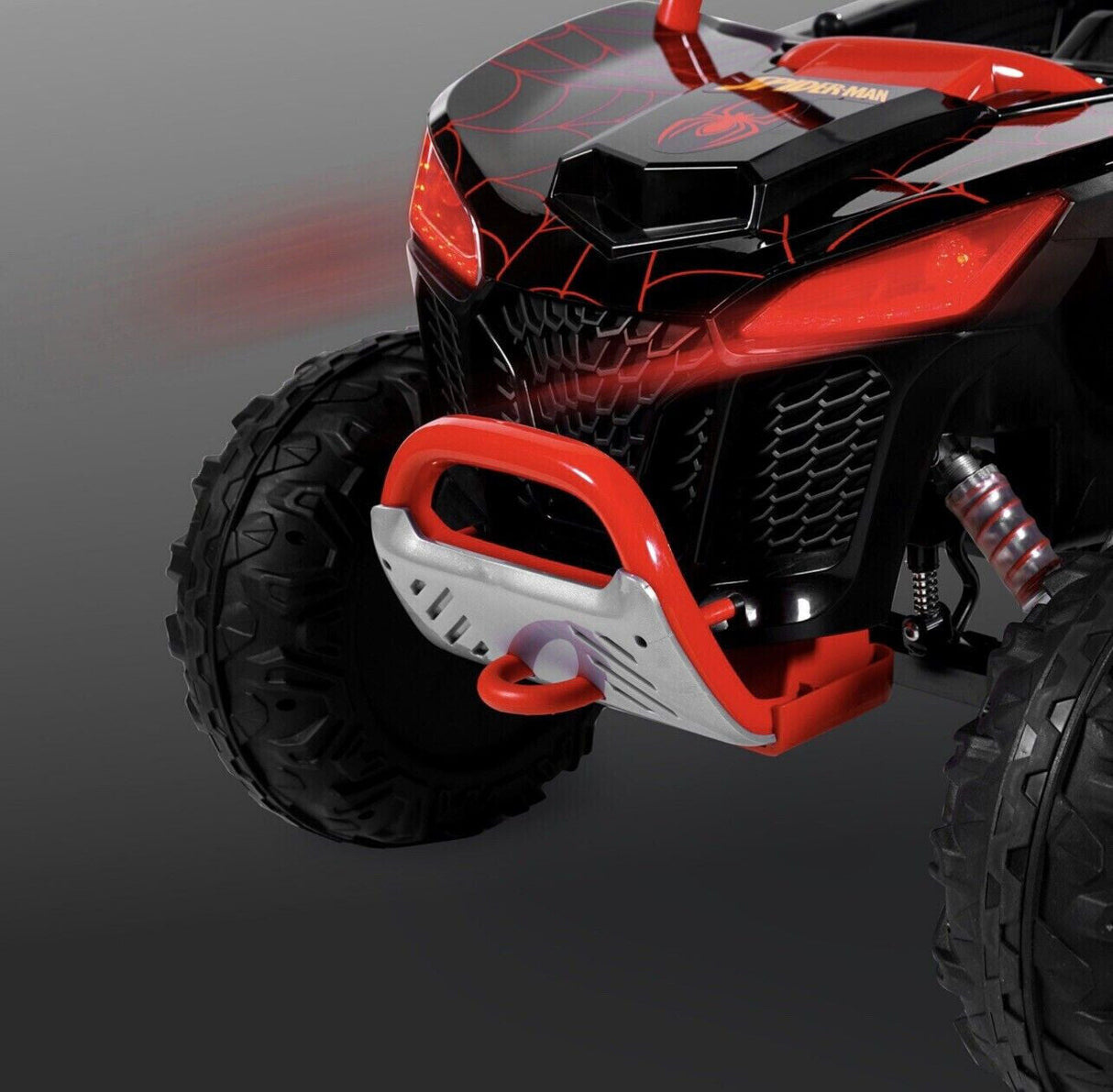 12-Volt Spiderman UTV Ride-On with Real Doors and Two Seats - Brand New!