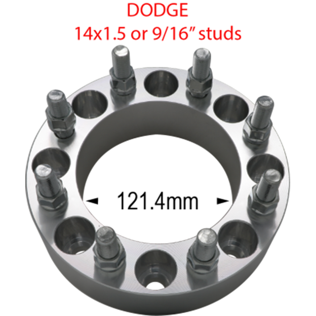 8 x 6.5" to 8 x 6.5" - 121.4mm Hub Centric / 14mm x 1.5" Studs (Ram) Far From Stock - CWA