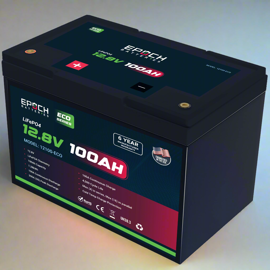 Epoch Batteries 12V 100Ah Eco LiFePO4 Battery