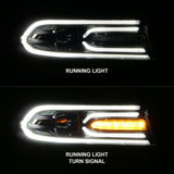ANZO DODGE CHARGER 15-23 PROJECTOR PLANK STYLE HEADLIGHTS BLACK