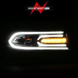 ANZO DODGE CHARGER 15-23 PROJECTOR PLANK STYLE HEADLIGHTS BLACK