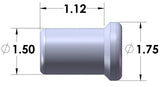 1 1/4-12 Left Hand Thread Tube Insert for 1 1/2 Inch ID Tubing