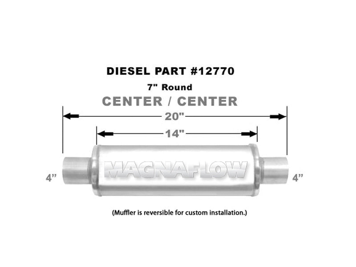 Magnaflow 12770 Stainless Steel Muffler, 4" x 14" MagnaFlow