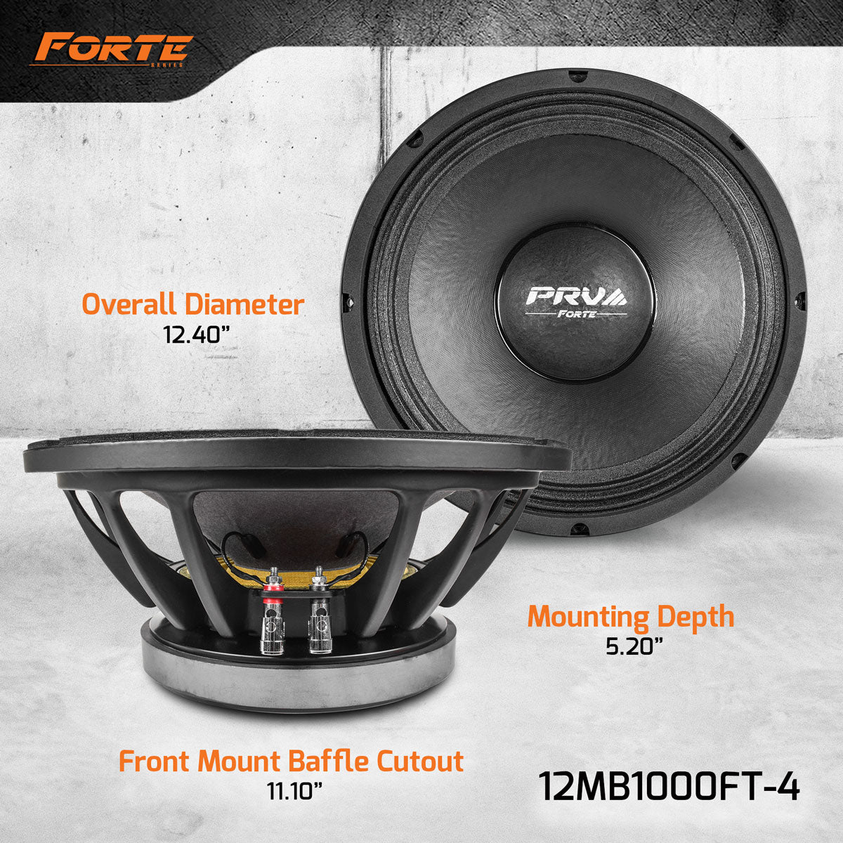 PRV 12MB1000FT-4 Midbass PRV Audio