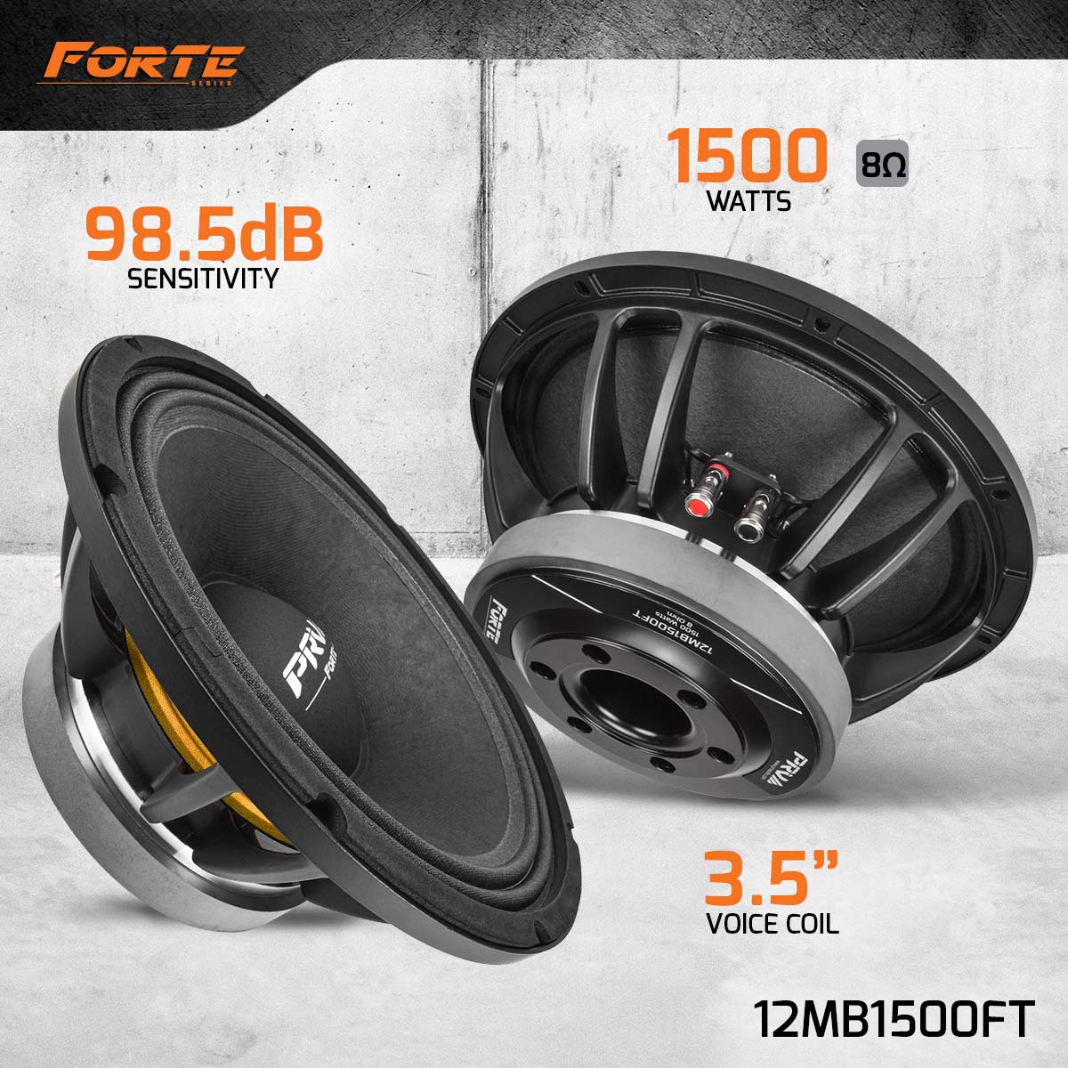 PRV 12MB1500FT Midbass PRV Audio