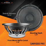 PRV Audio 12MR1000 PRO 12-inch Midrange Loudspeaker 1000W 8 Ohm