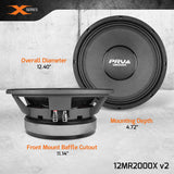 PRV 12MR2000X v2 Midrange PRV Audio