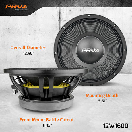 12W1600 | 12" WOOFER LOUDSPEAKER PRV