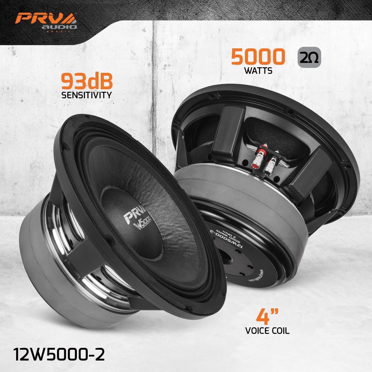 PRV Audio 12W5000-2 12-inch Pro Audio Woofer 2 Ohm
