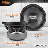 PRV Audio 12W5000-4 12-inch Pro Audio Woofer 4 Ohm
