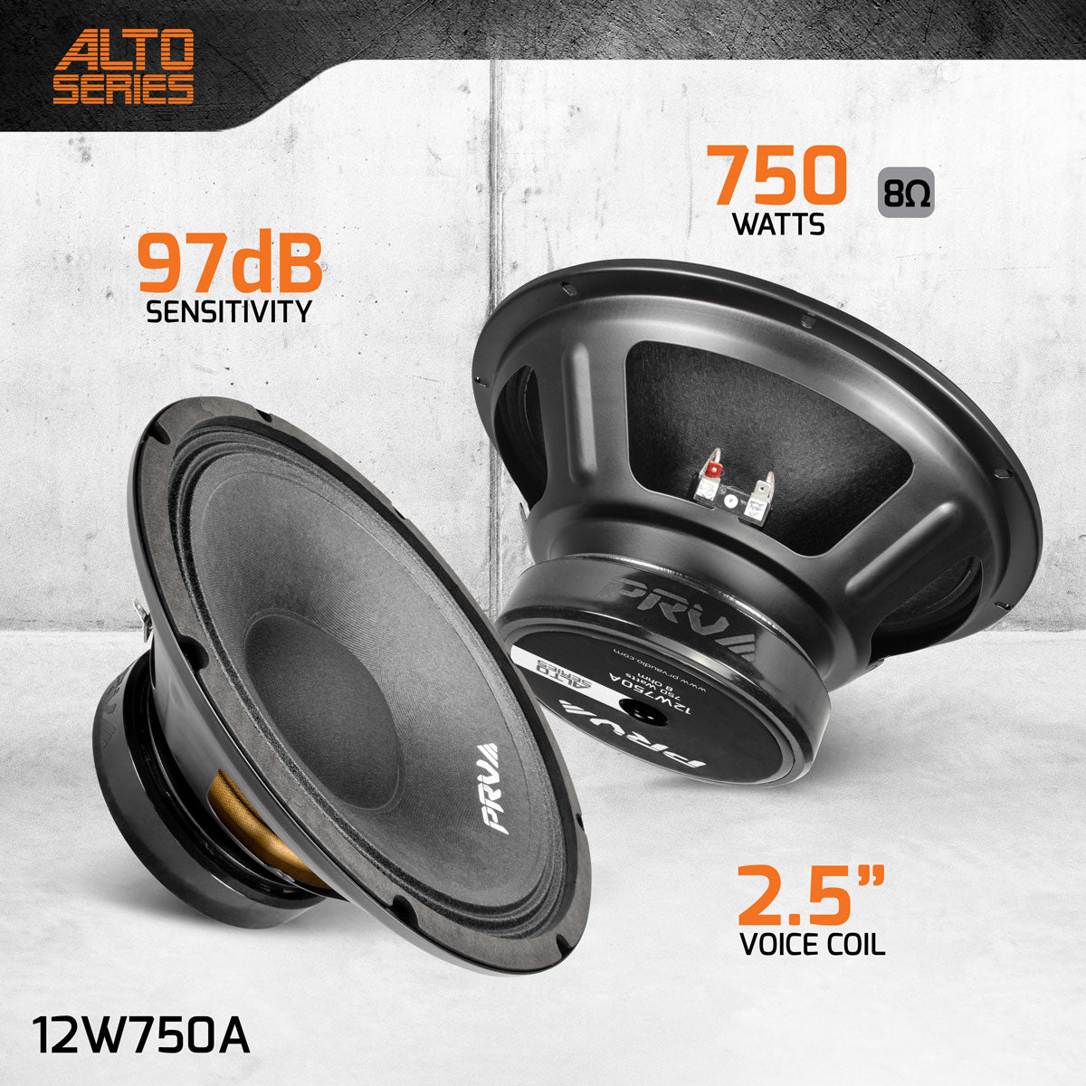PRV Audio 12W750A 12-inch Pro Audio Woofer 8 Ohm 750 Watts