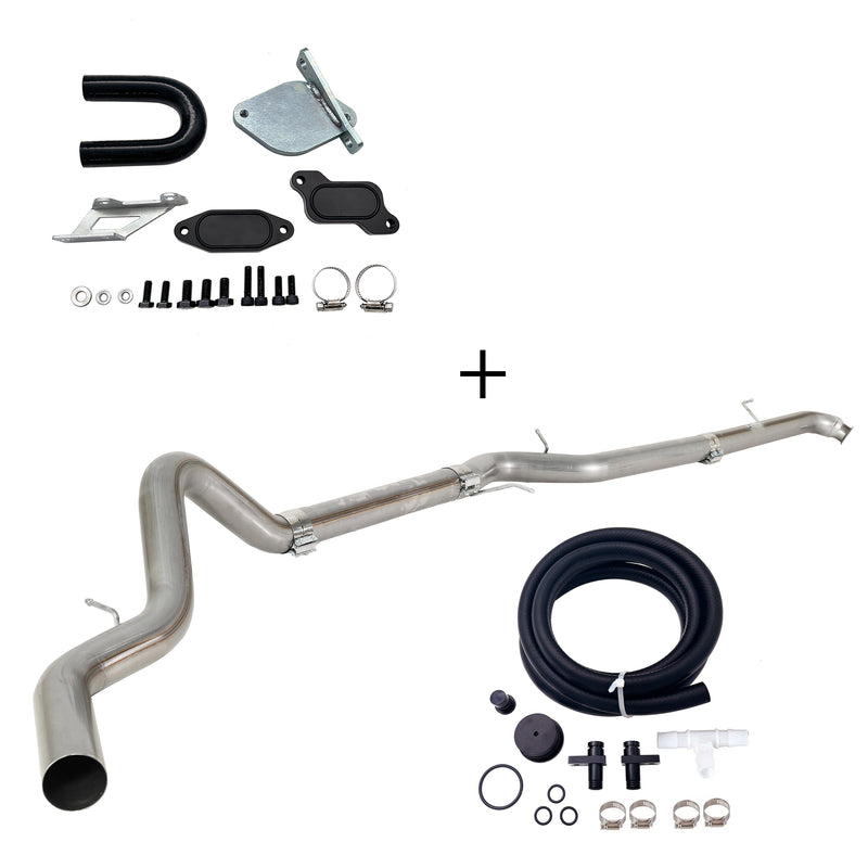 TruckTok 2007.5-2010 6.6L Duramax LMM 4"/5"  Dp-back DPF pipe & EGR delete kit