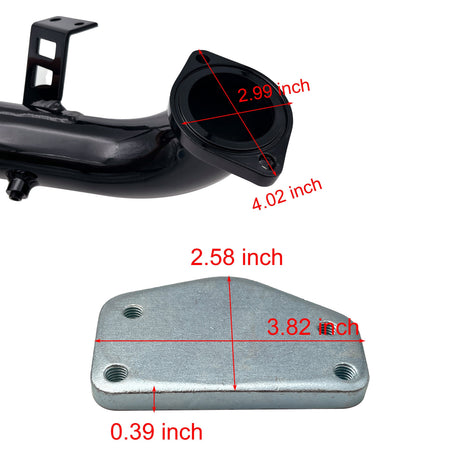 2004-2005 6.6L Duramax LLY 5" DP-Back DPF Race Pipe & EGR cooler Delete Kit TruckTok