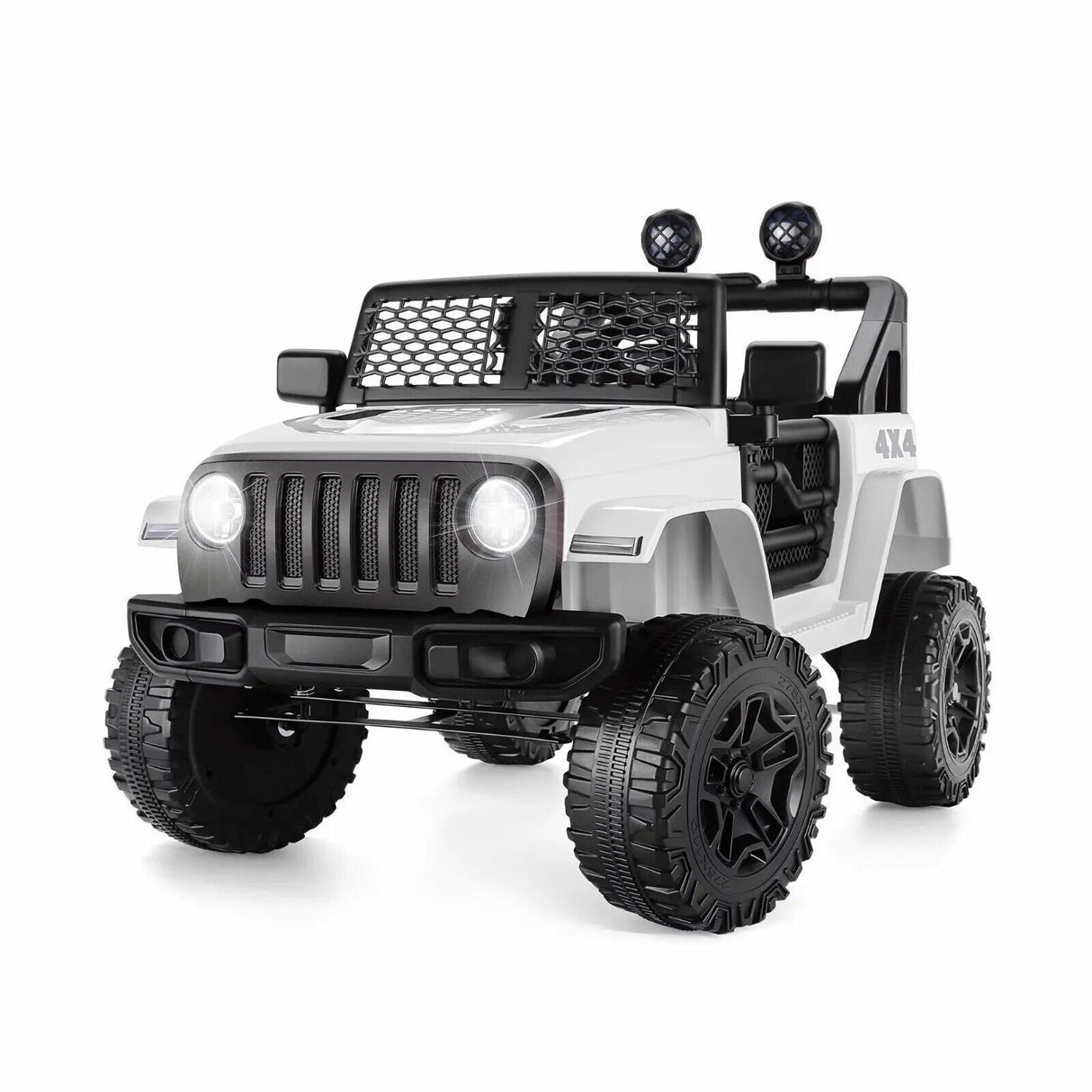 12V 2-Seater Electric Ride-On Car with LED Lights, MP3 Player, and Remote Control for Kids