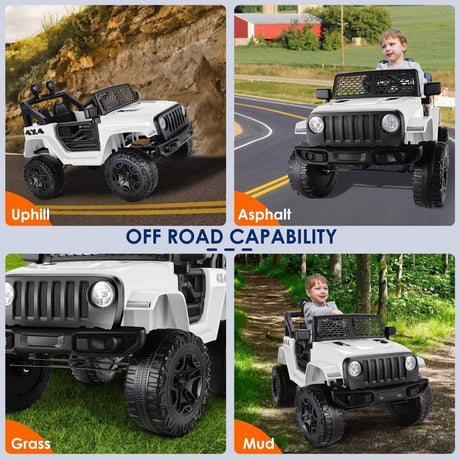 Electric Ride-On Car/Truck for Kids with MP3 Music and Remote Control - 12V with Lights - 76 Fun Features!