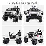 Electric Ride-On Car/Truck for Kids with MP3 Music and Remote Control - 12V with Lights - 76 Fun Features!