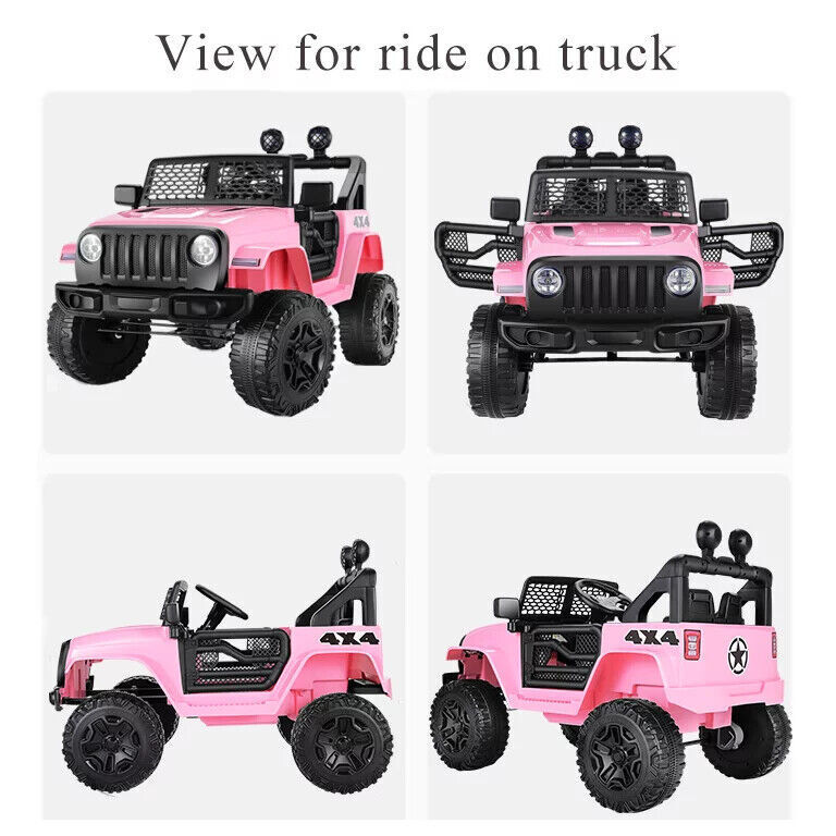 Electric Ride-On Car/Truck for Kids with MP3 Music and Remote Control - 12V with Lights - 76 Fun Features!