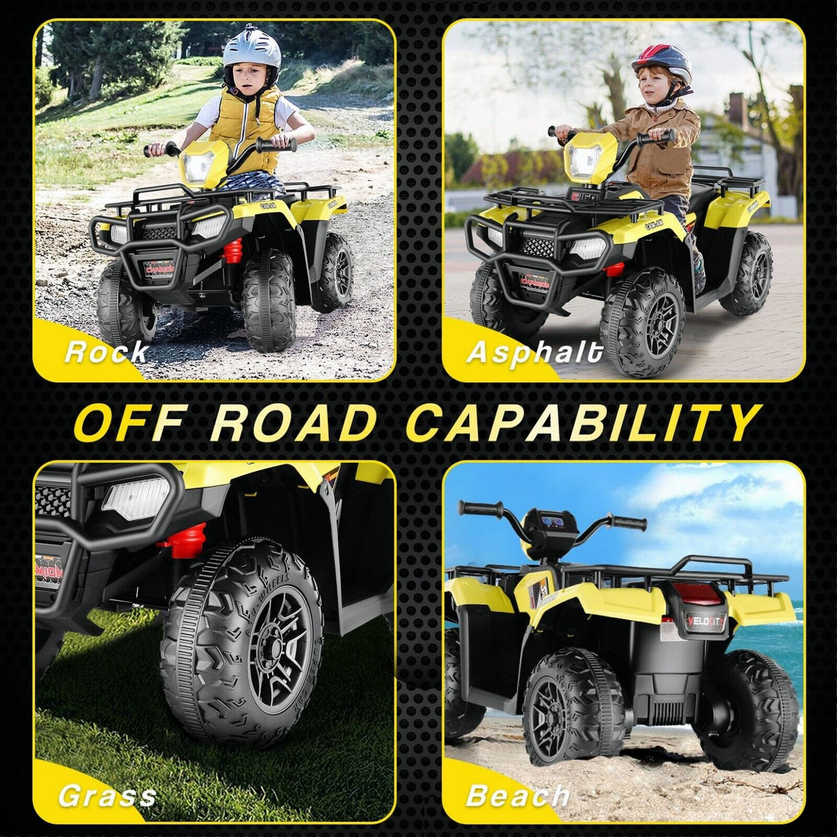 12V/24V Electric Jeep Truck ATV for Kids with Parent Remote Control - Fun and Safe Ride-On Toy