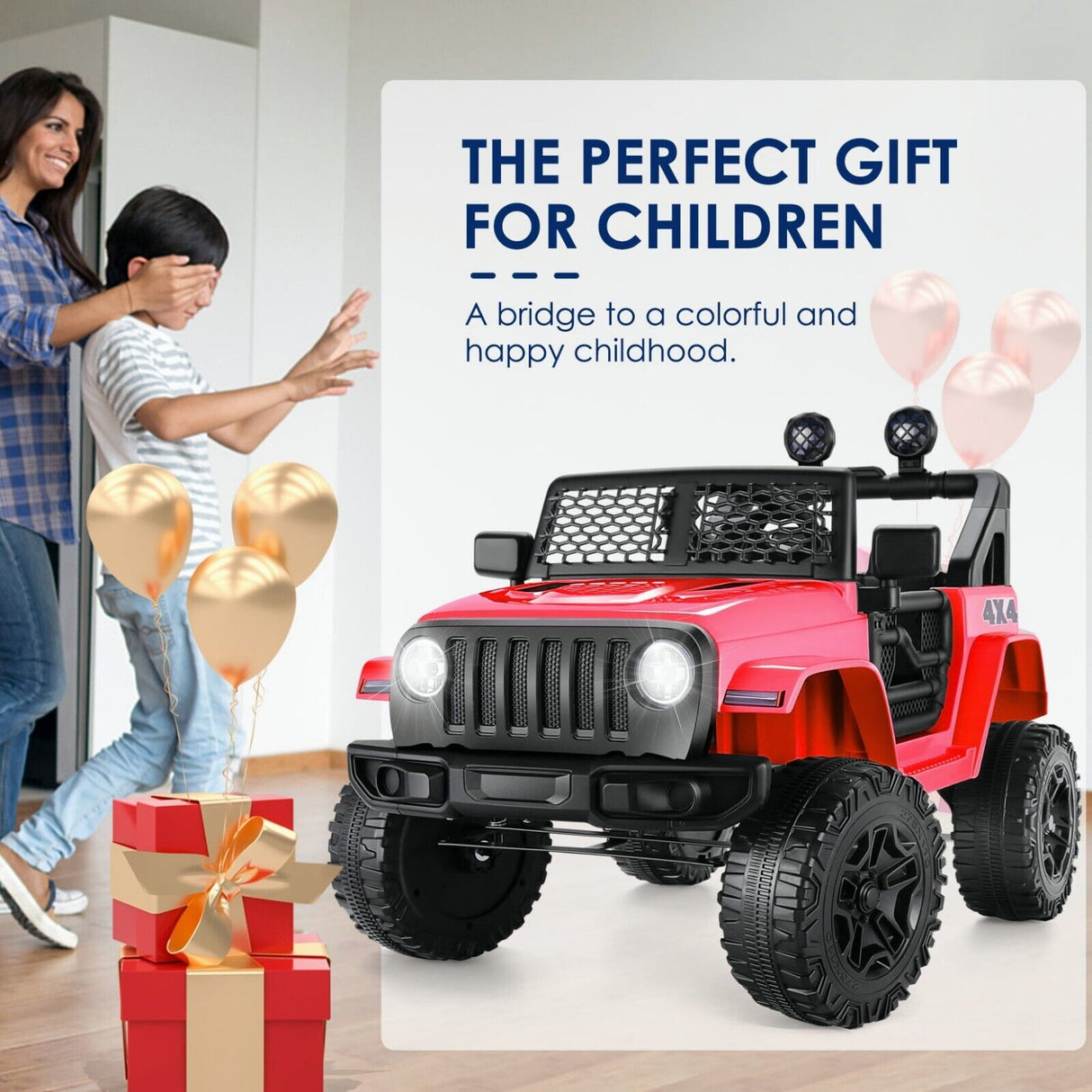 12V/24V Electric Jeep Truck ATV for Kids with Parent Remote Control - Fun and Safe Ride-On Toy