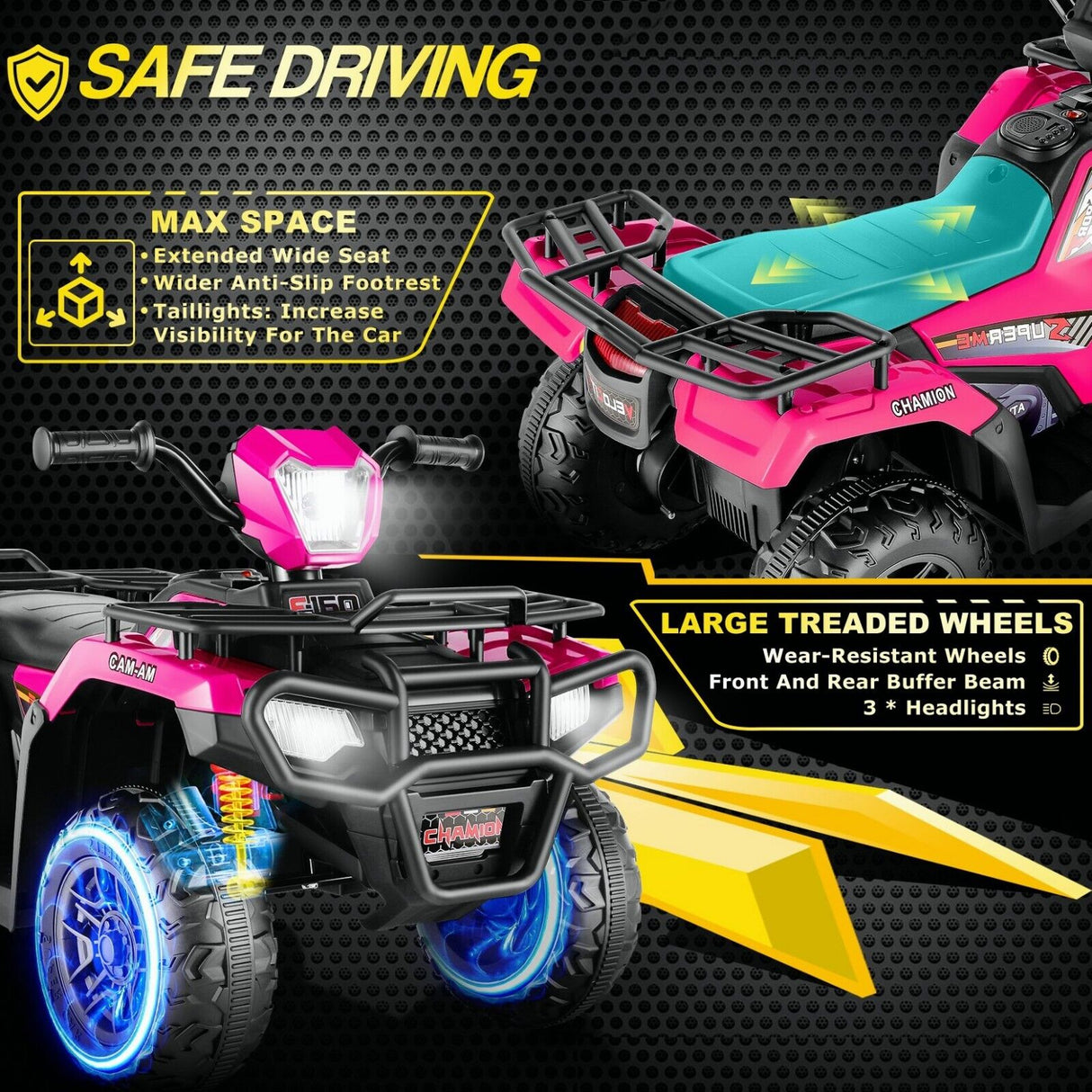 Electric 4 Wheeler ATV Car Jeep Truck for Kids - 12V/24V Battery Powered Ride-On Toy