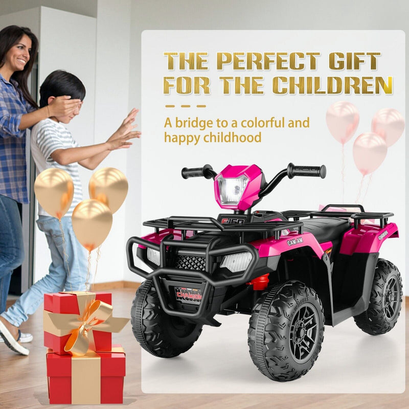 Electric Ride-On ATV Jeep Truck for Kids with LED Lights and Music