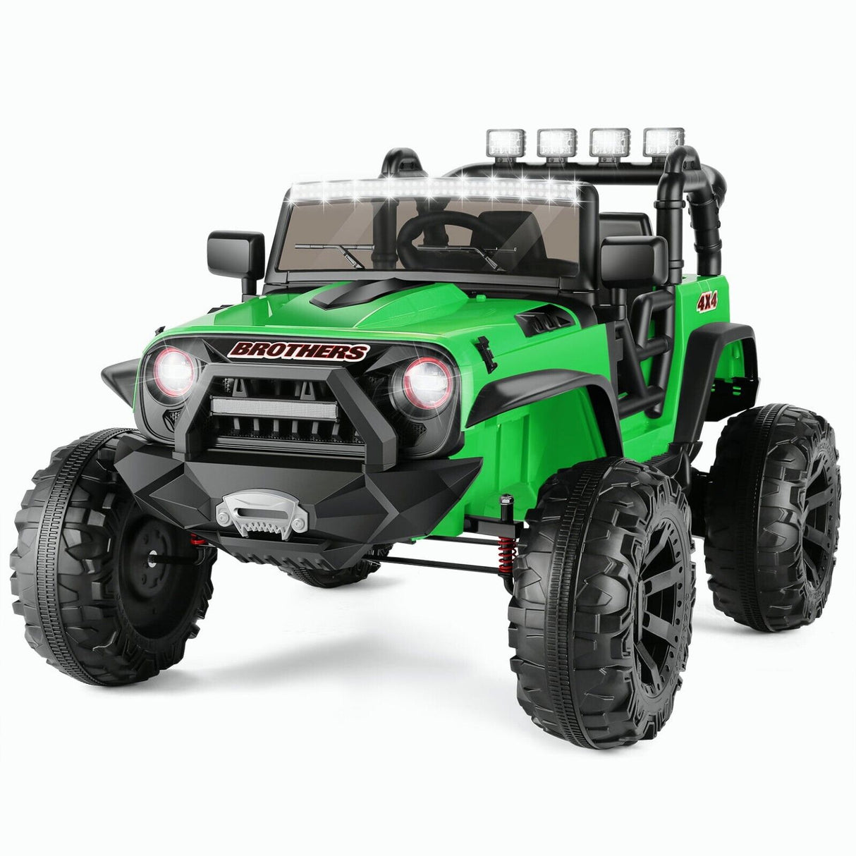 Electric Ride-On ATV Jeep Truck for Kids with LED Lights and Music