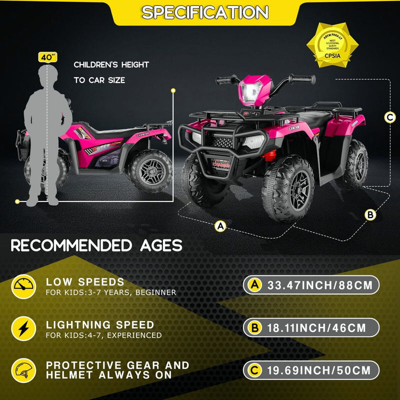 Electric Ride-On Jeep Truck for Kids: 12V/24V ATV Toy with Four-Wheel Drive