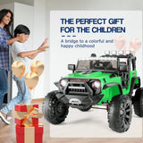Electric Ride-On Jeep Truck for Kids: 12V/24V ATV Toy with Four-Wheel Drive