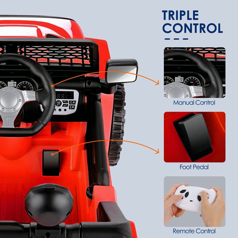 Electric Ride-On ATV Jeep Truck for Kids with MP3 Player - 12V/24V 4-Wheeler Car Toy for Toddlers