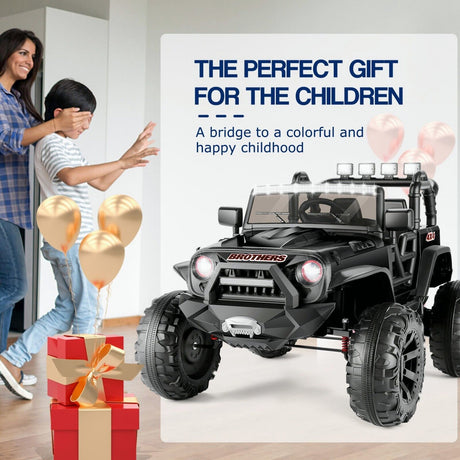 Electric Ride-On ATV Jeep Truck for Kids with MP3 Player - 12V/24V 4-Wheeler Car Toy for Toddlers