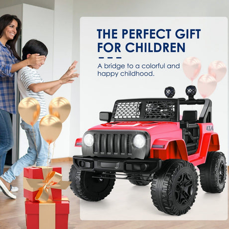 12V/24V Electric Jeep Truck ATV Ride-On Toy with Parental Remote Control for Kids