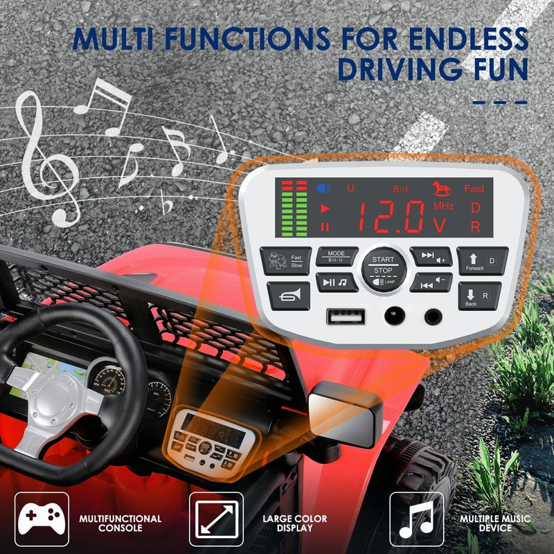 12V/24V Electric Jeep Truck ATV Ride-On Toy with Parental Remote Control for Kids