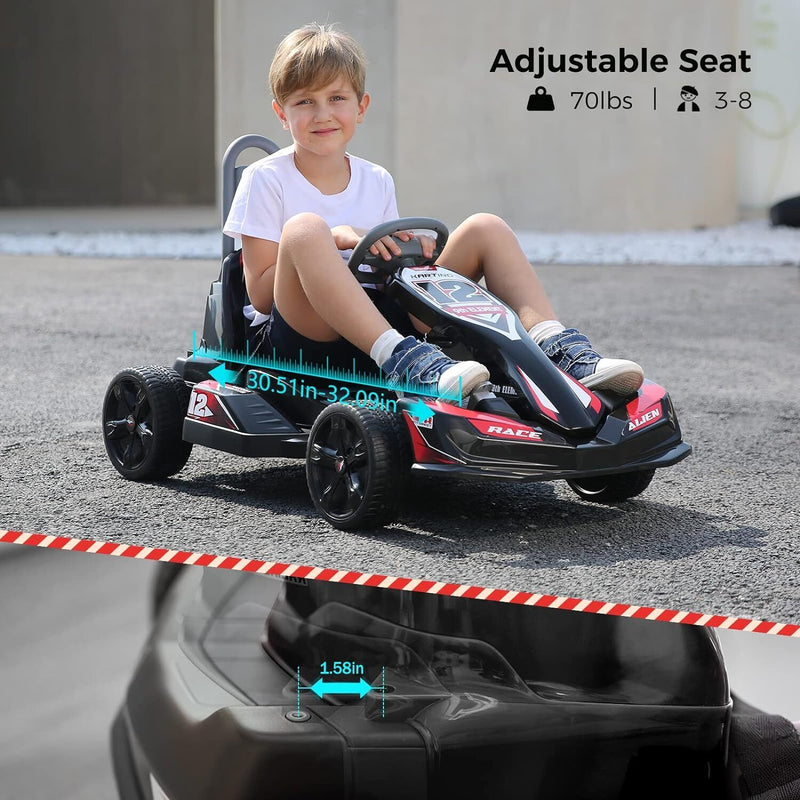 12V 2WD Electric Go Kart for Kids with Remote Control and Safety Belt