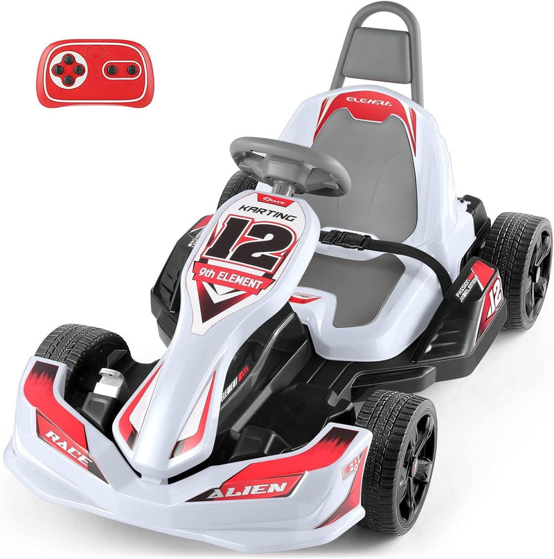 12V 2WD Electric Go Kart for Kids with Remote Control and Safety Belt