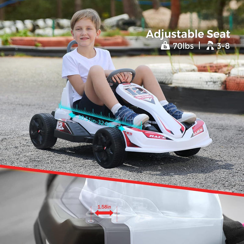 12V 2WD Electric Go Kart for Kids with Remote Control and Safety Belt