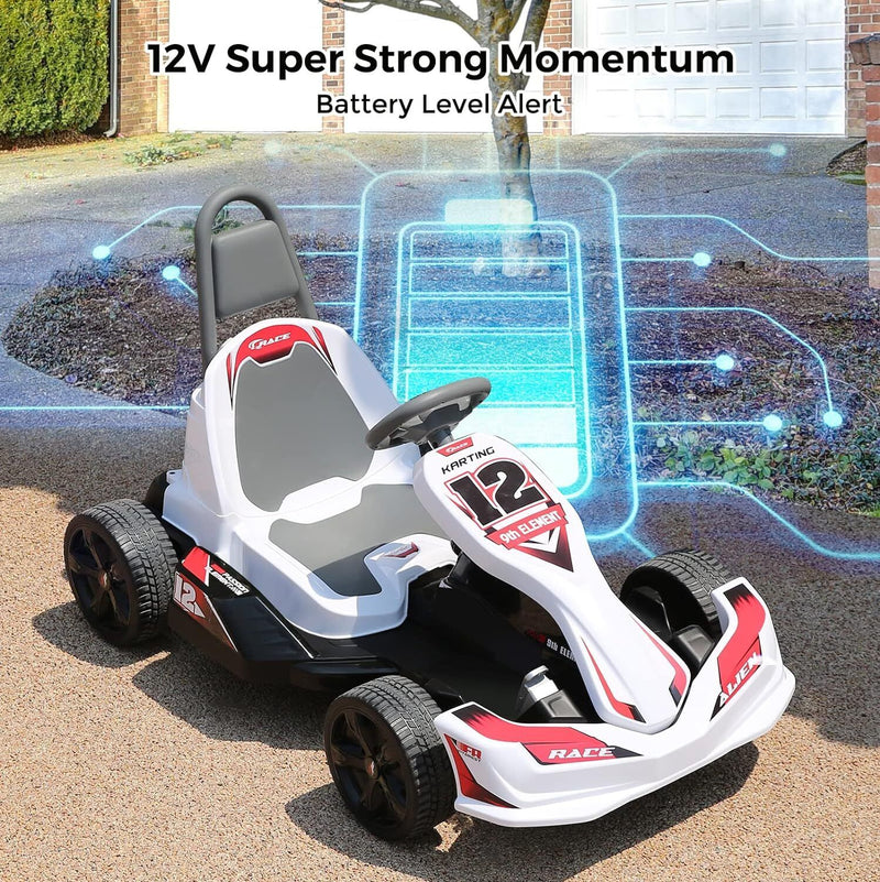 12V 2WD Electric Go Kart for Kids with Remote Control and Safety Belt