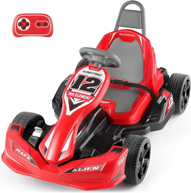 12V 2WD Electric Go Kart for Kids with Remote Control and Safety Belt