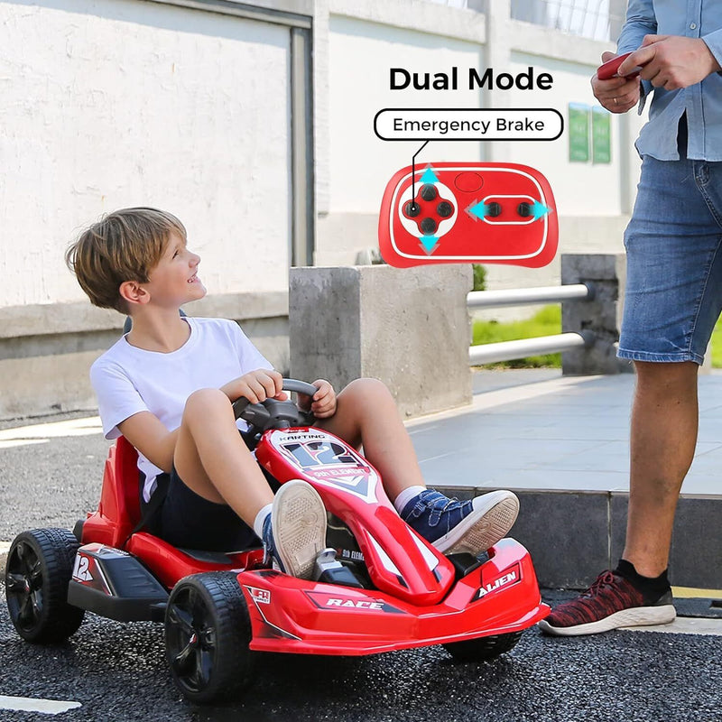 12V 2WD Electric Go Kart for Kids with Remote Control and Safety Belt