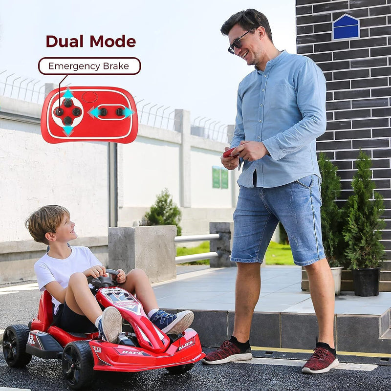 12V 2WD Electric Go Kart for Kids with Remote Control and Safety Belt