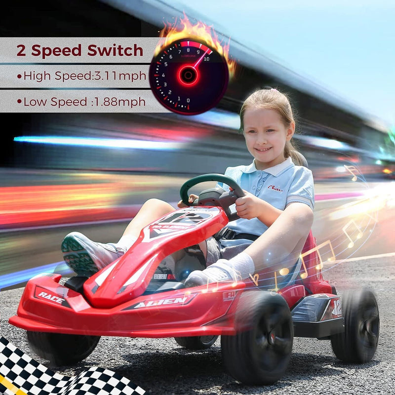 12V 2WD Electric Go Kart for Kids with Remote Control and Safety Belt