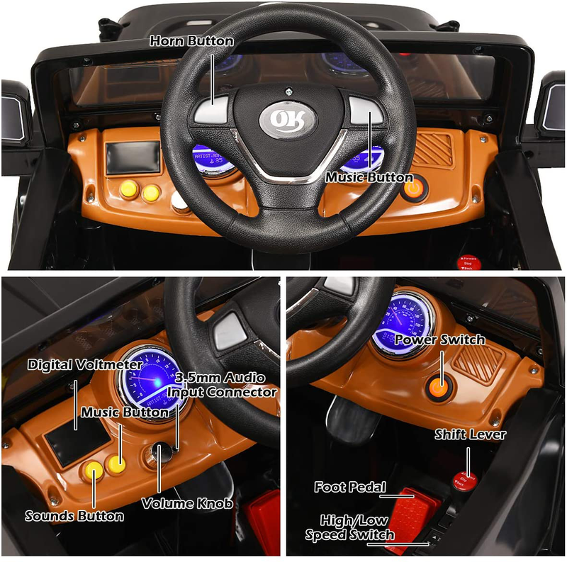 12V 2WD Ride-On Jeep Car with Manual and Remote Control Options