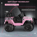 Electric Ride-On Car for Kids with Parent Remote Control and Music Player - 12V Truck Design